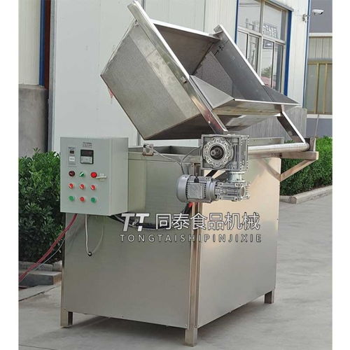 電加熱自動控溫豆泡油炸機,小型豆腐泡油炸鍋廠家 批發價格 諸城市同泰食品機械廠,移動站